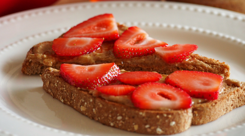 Almond Butter Toast With Honey & Strawberries